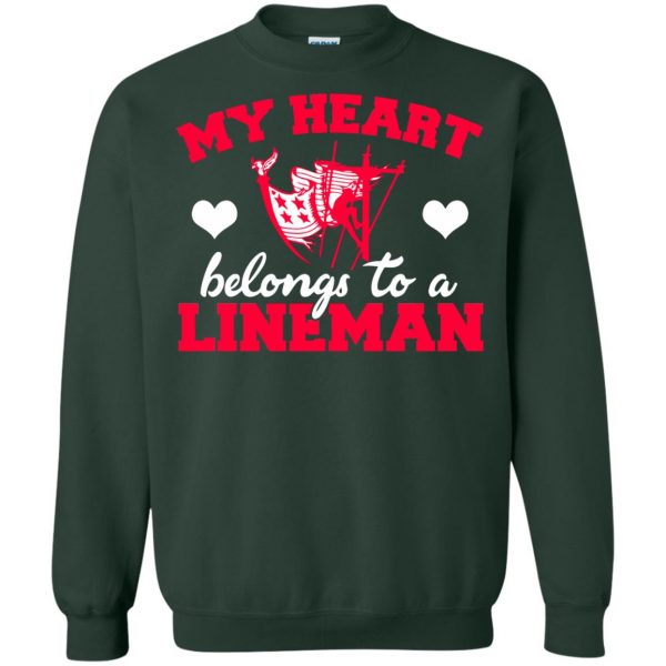 lineman girlfriend sweatshirt - forest green