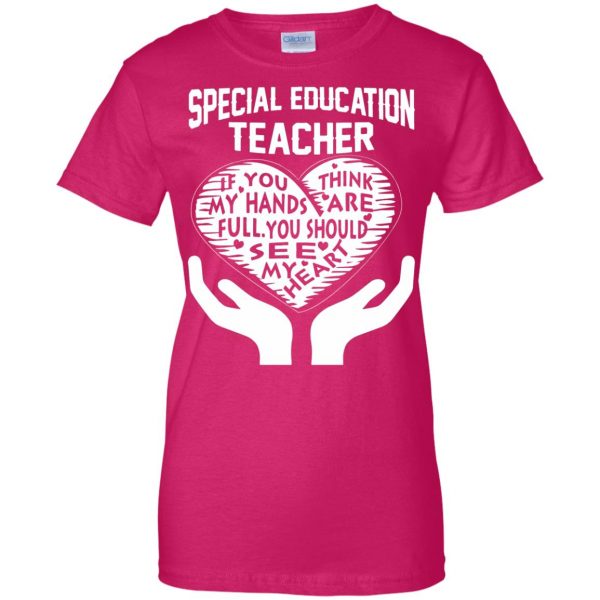 special ed womens t shirt - lady t shirt - pink heliconia