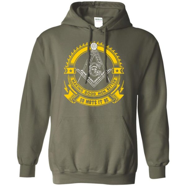 freemason hoodie - military green