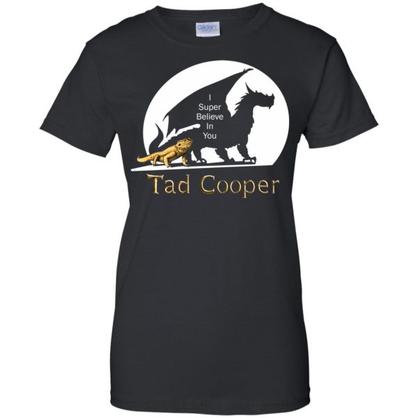 tad cooper womens t shirt - lady t shirt - black