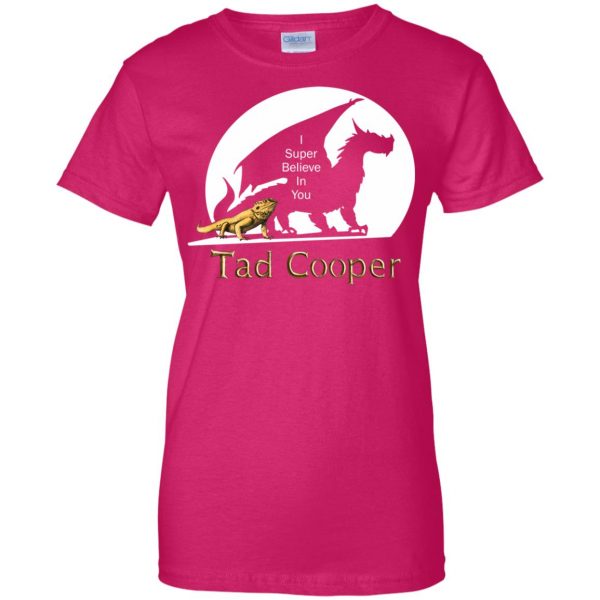 tad cooper womens t shirt - lady t shirt - pink heliconia