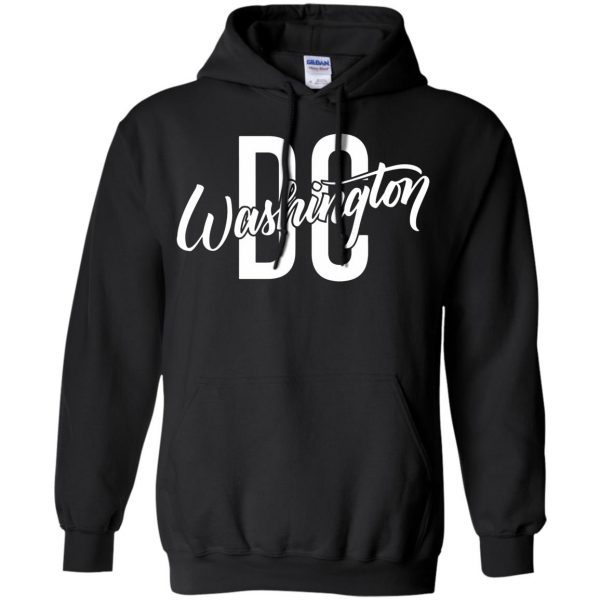 washington dc hoodie - black