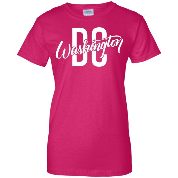 washington dc womens t shirt - lady t shirt - pink heliconia
