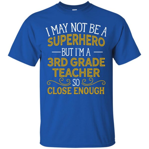 3rd grade teacher t shirt - royal blue