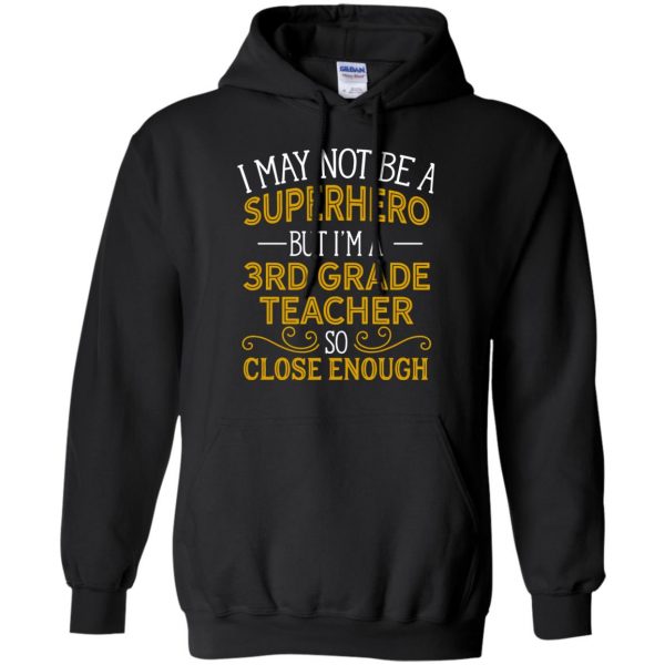 3rd grade teacher hoodie - black