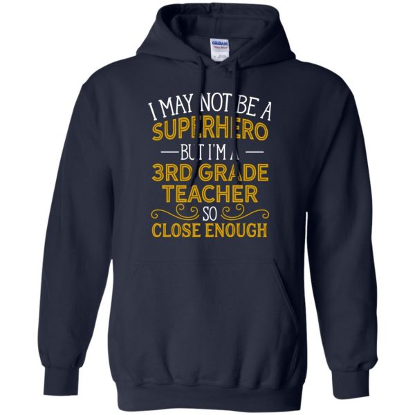 3rd grade teacher hoodie - navy blue
