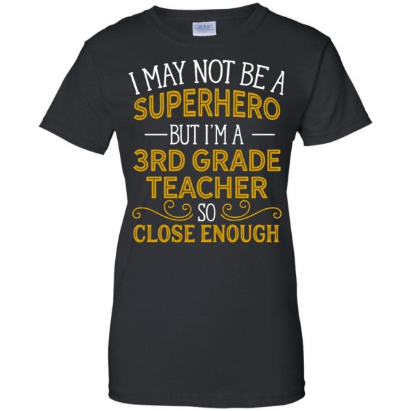 3rd grade teacher womens t shirt - lady t shirt - black