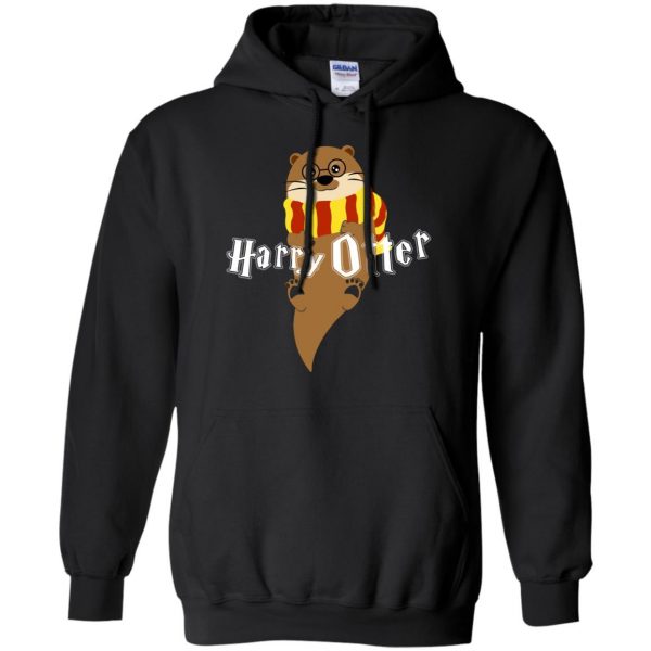 harry otter hoodie - black