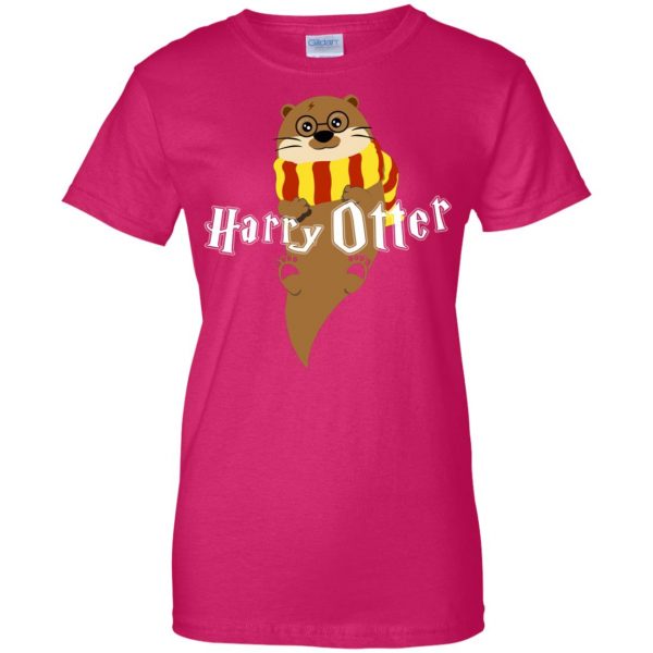 harry otter womens t shirt - lady t shirt - pink heliconia