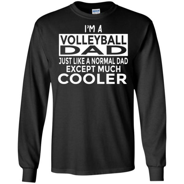volleyball dad long sleeve - black