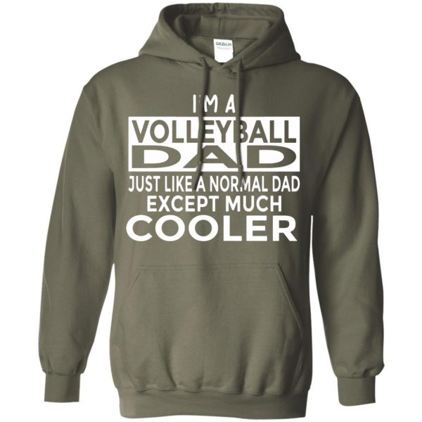 volleyball dad hoodie - military green