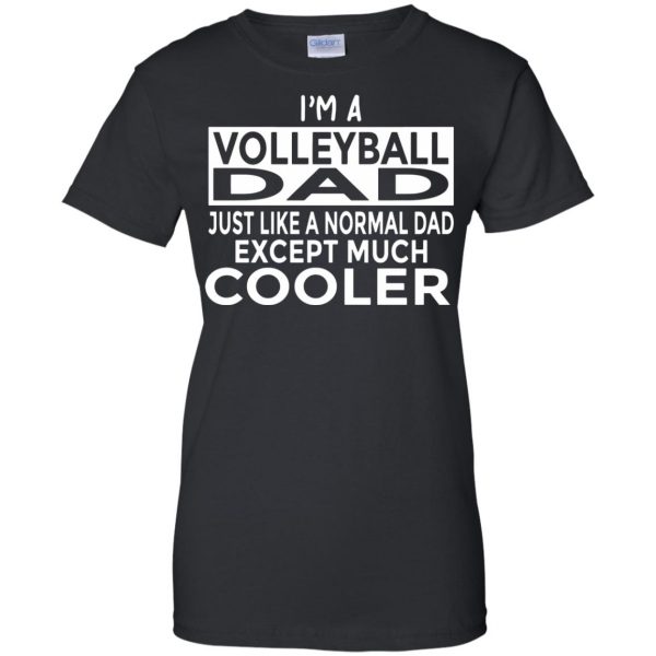 volleyball dad womens t shirt - lady t shirt - black
