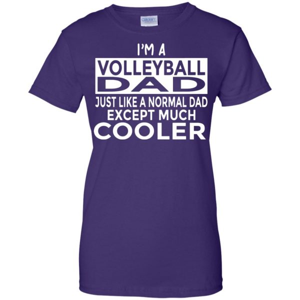 volleyball dad womens t shirt - lady t shirt - purple