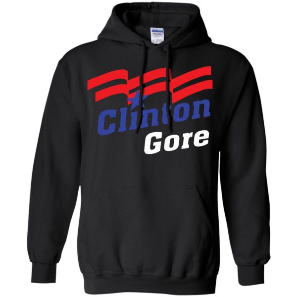 clinton gore hoodie - black