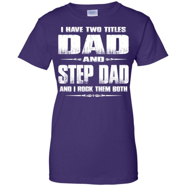 step dad womens t shirt - lady t shirt - purple