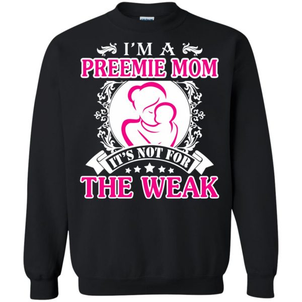 preemie mom sweatshirt - black