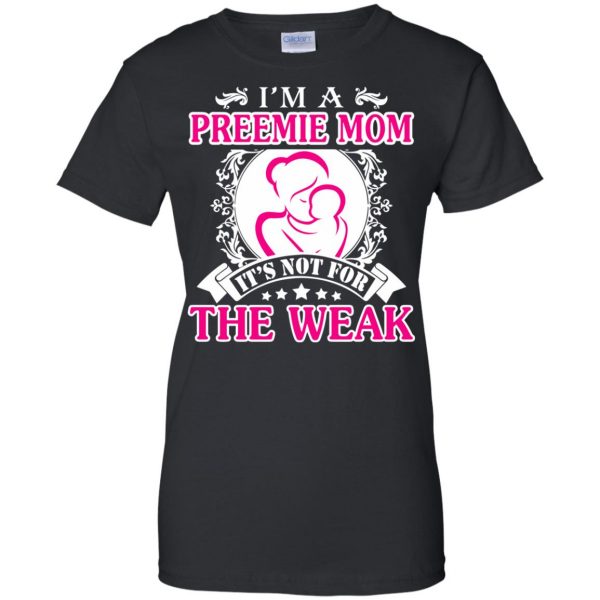preemie mom womens t shirt - lady t shirt - black