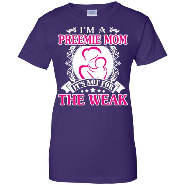 preemie mom womens t shirt - lady t shirt - purple