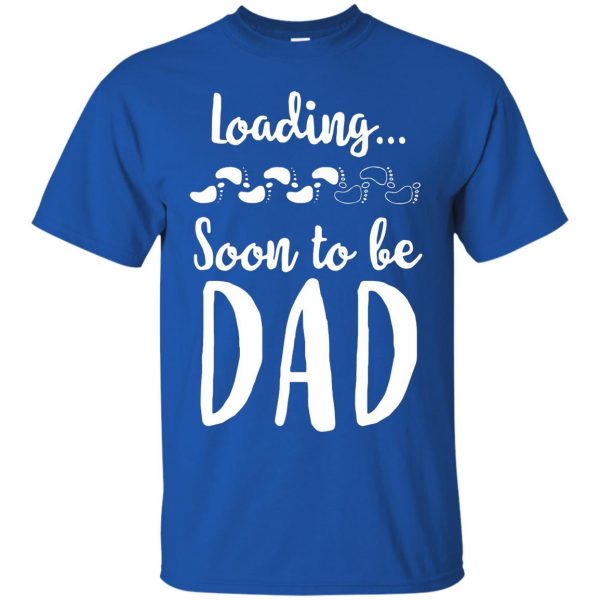 soon to be dad t shirt - royal blue