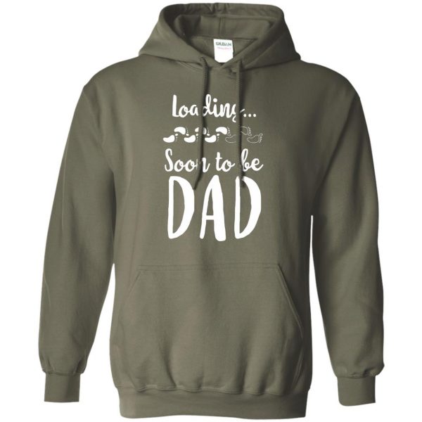 soon to be dad hoodie - military green