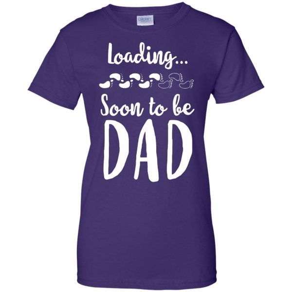 soon to be dad womens t shirt - lady t shirt - purple