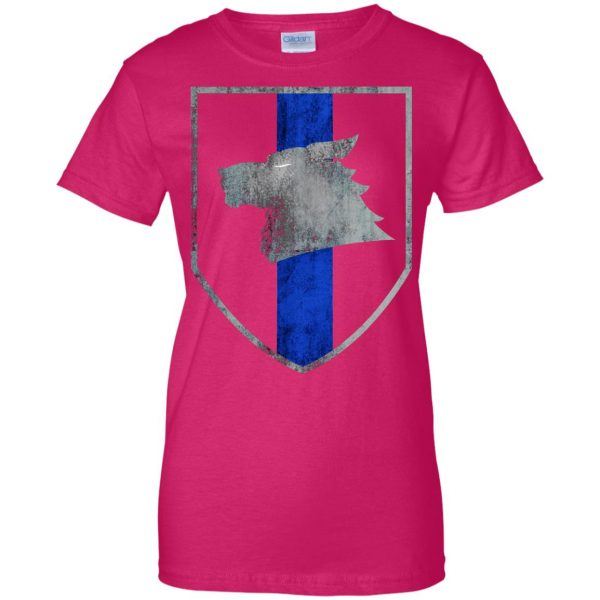 sheepdog police womens t shirt - lady t shirt - pink heliconia