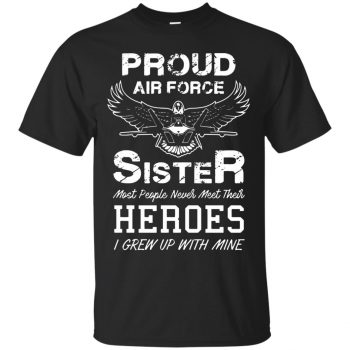 air force sister shirt - black