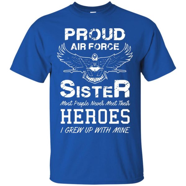 air force sister t shirt - royal blue