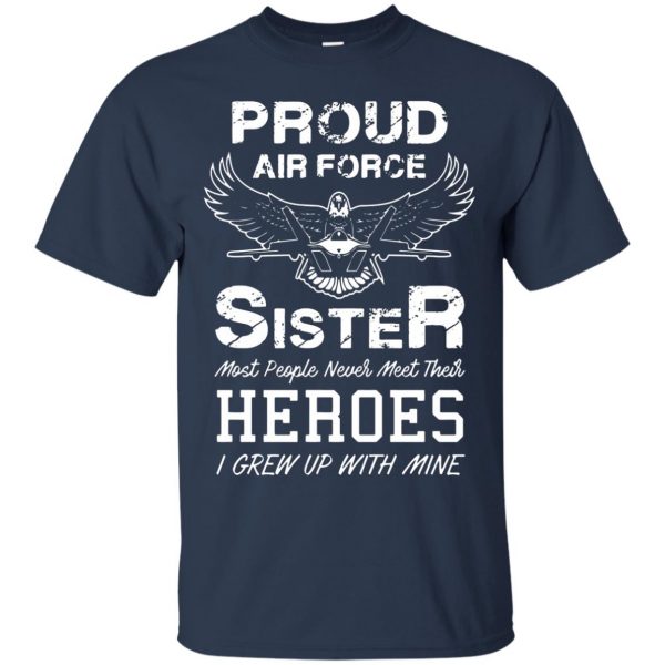 air force sister t shirt - navy blue