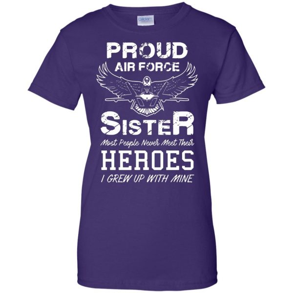 air force sister womens t shirt - lady t shirt - purple