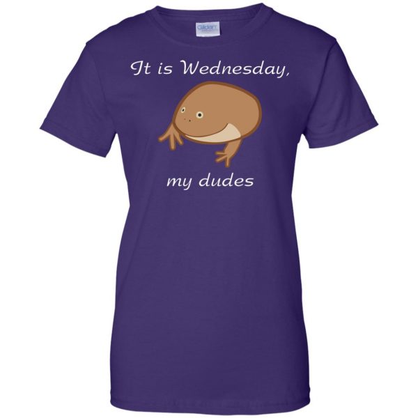 it is wednesday my dudes womens t shirt - lady t shirt - purple
