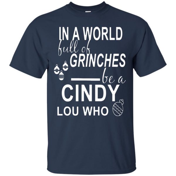 cindy lou who t shirt - navy blue
