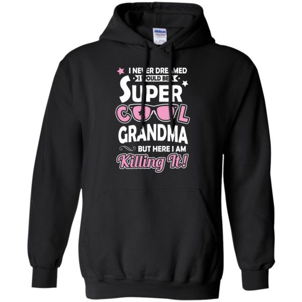 great grandma hoodie - black