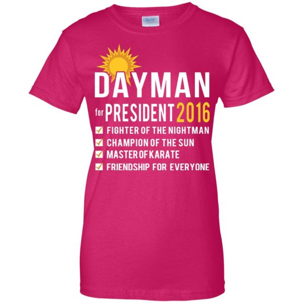 dayman womens t shirt - lady t shirt - pink heliconia