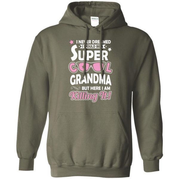 great grandma hoodie - military green