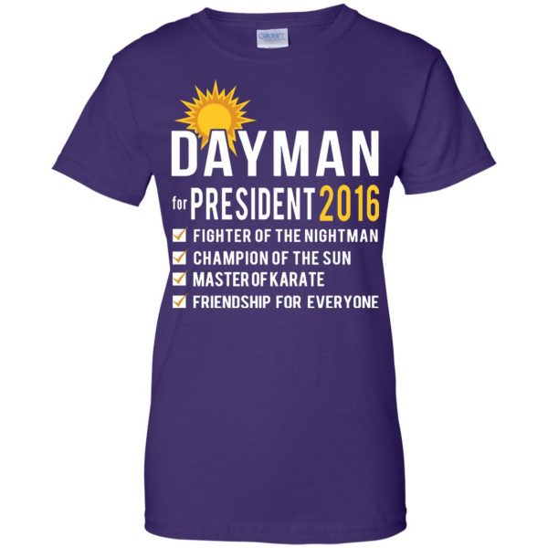 dayman womens t shirt - lady t shirt - purple