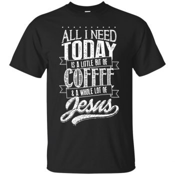 coffee and jesus shirt - black