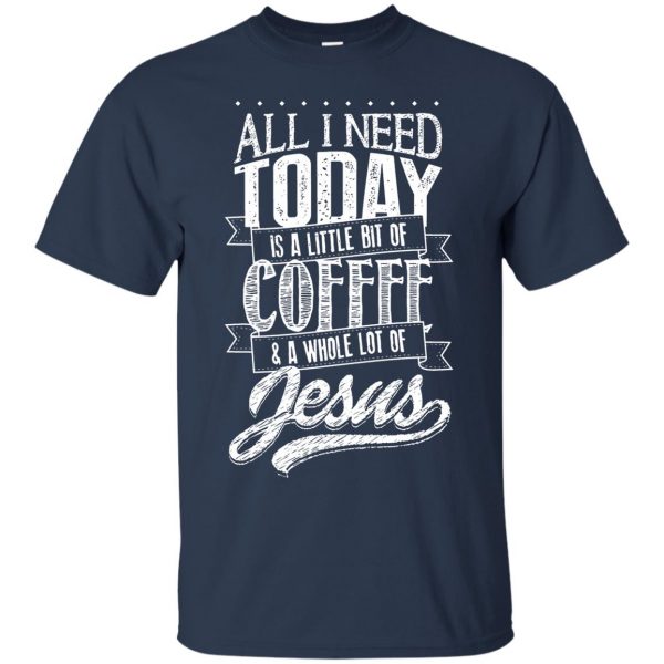 coffee and jesus t shirt - navy blue