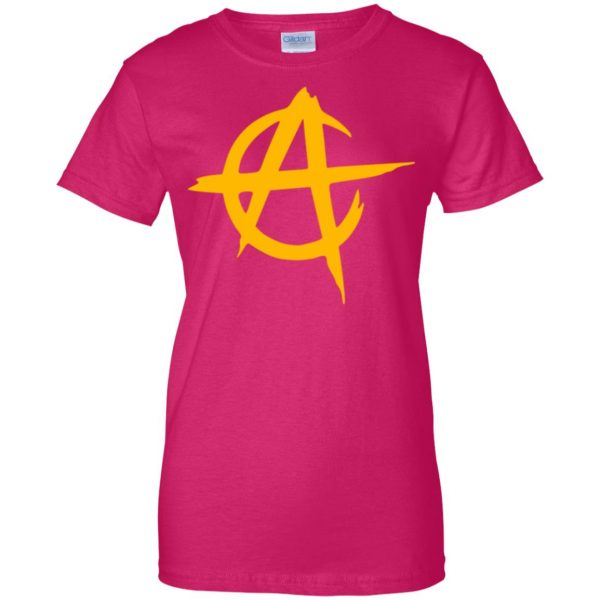 anarcho capitalism womens t shirt - lady t shirt - pink heliconia