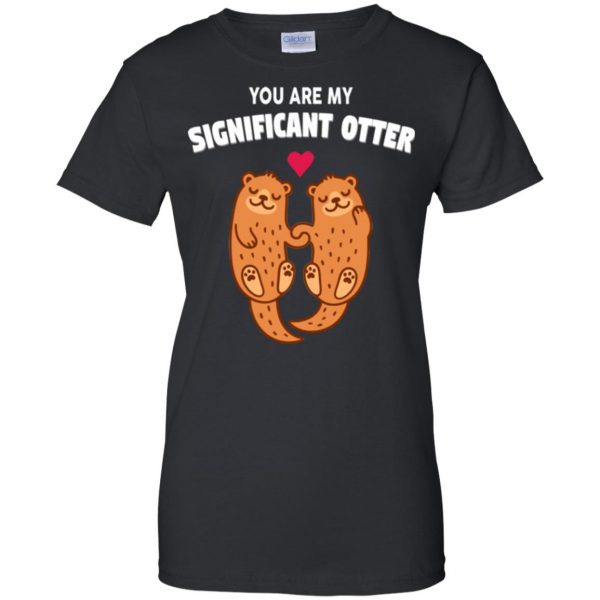 significant otter womens t shirt - lady t shirt - black