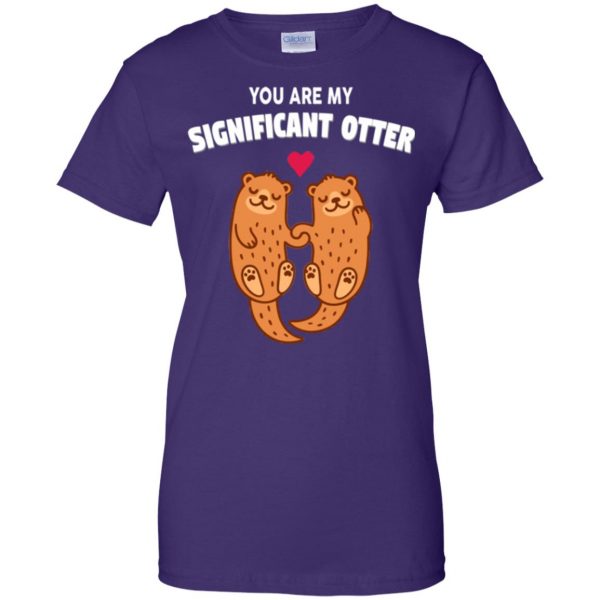 significant otter womens t shirt - lady t shirt - purple