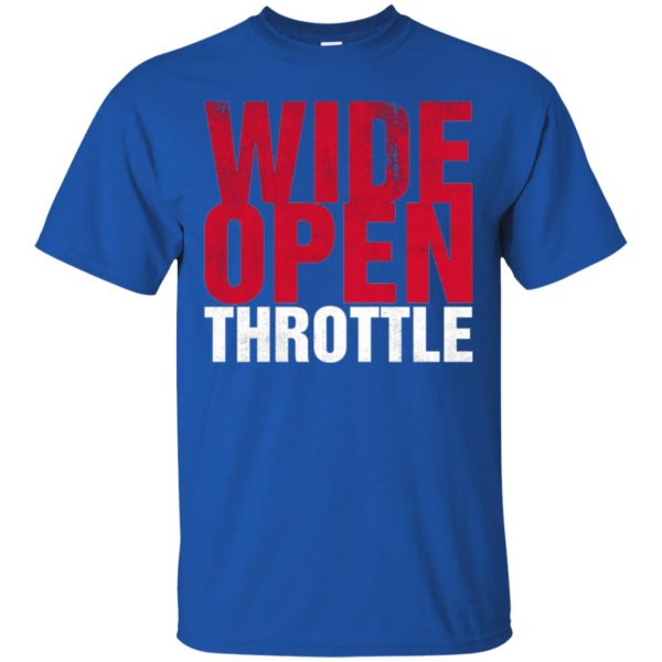 wide open throttle t shirt - royal blue