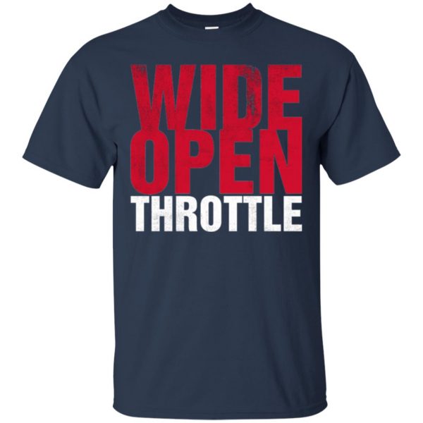 wide open throttle t shirt - navy blue