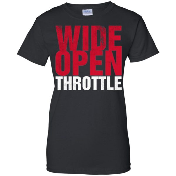 wide open throttle womens t shirt - lady t shirt - black