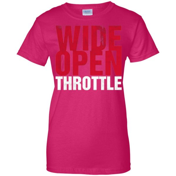 wide open throttle womens t shirt - lady t shirt - pink heliconia