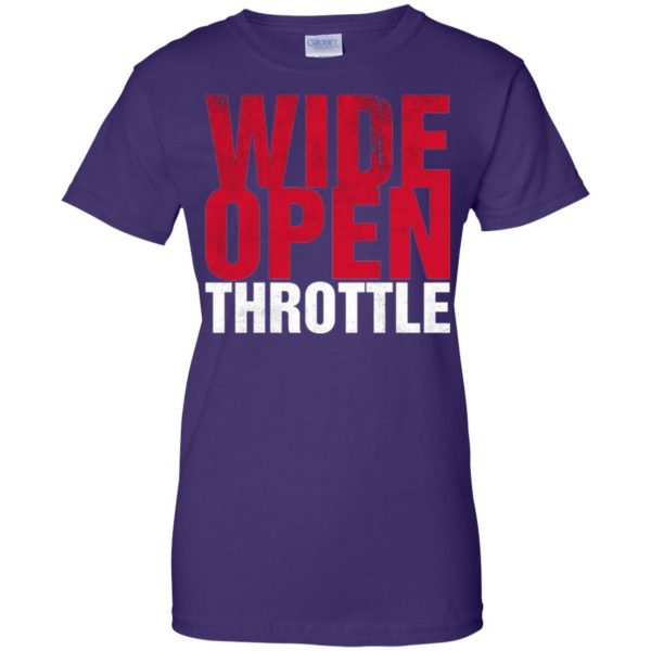 wide open throttle womens t shirt - lady t shirt - purple