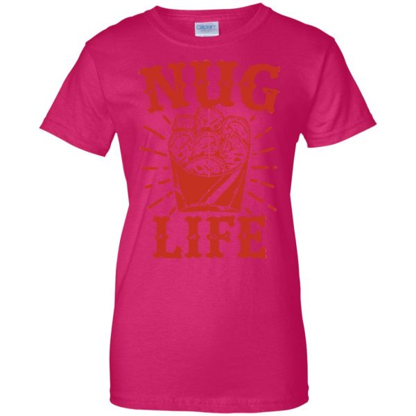 nuglife womens t shirt - lady t shirt - pink heliconia