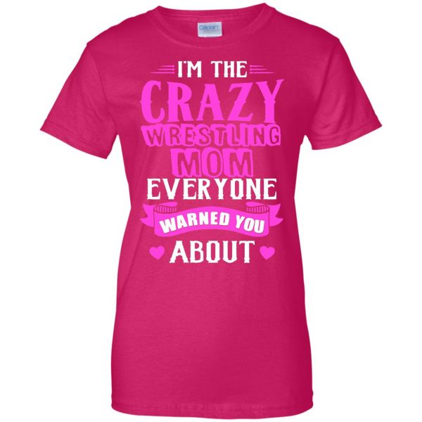 wrestling moms womens t shirt - lady t shirt - pink heliconia