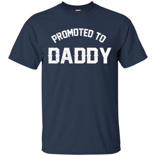 promoted to daddy t shirt - navy blue