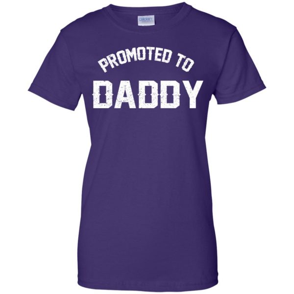 promoted to daddy womens t shirt - lady t shirt - purple